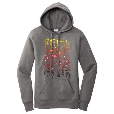 Engineer Computer Circuit Board Engineering CPU Binary Women's Pullover Hoodie