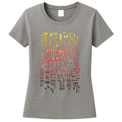 Engineer Computer Circuit Board Engineering CPU Binary Womens T-Shirt