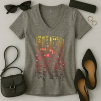 Engineer Computer Circuit Board Engineering CPU Binary Women's V-Neck T-Shirt