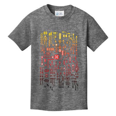 Engineer Computer Circuit Board Engineering CPU Binary Kids T-Shirt