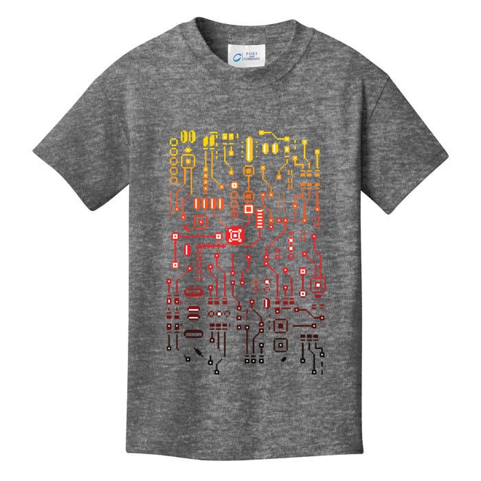 Engineer Computer Circuit Board Engineering CPU Binary Kids T-Shirt
