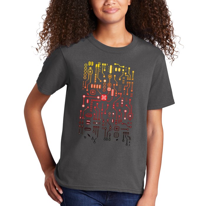 Engineer Computer Circuit Board Engineering CPU Binary Kids T-Shirt