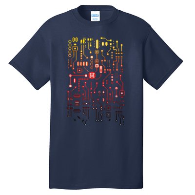 Engineer Computer Circuit Board Engineering CPU Binary Tall T-Shirt