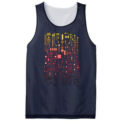 Engineer Computer Circuit Board Engineering CPU Binary Mesh Reversible Basketball Jersey Tank