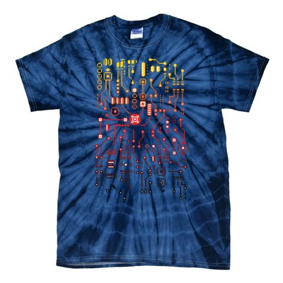 Engineer Computer Circuit Board Engineering CPU Binary Tie-Dye T-Shirt