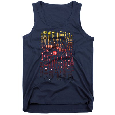 Engineer Computer Circuit Board Engineering CPU Binary Tank Top