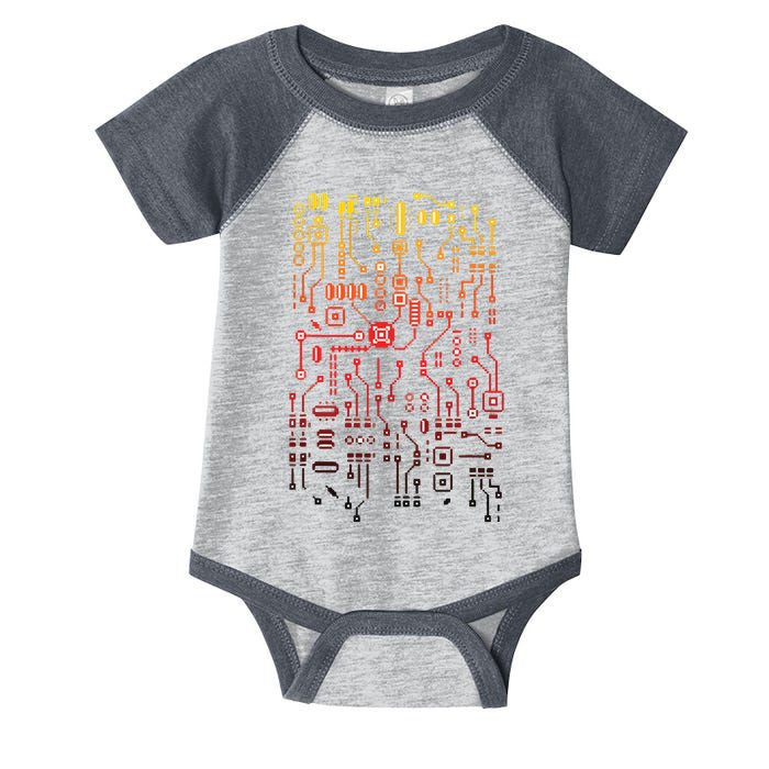 Engineer Computer Circuit Board Engineering CPU Binary Infant Baby Jersey Bodysuit