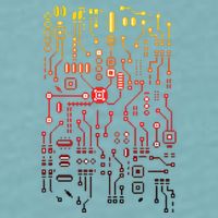 Engineer Computer Circuit Board Engineering CPU Binary Sueded Cloud Jersey T-Shirt