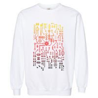 Engineer Computer Circuit Board Engineering CPU Binary Garment-Dyed Sweatshirt