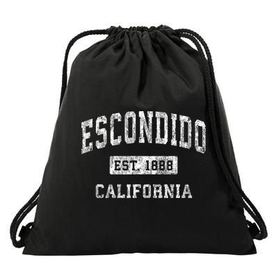 Escondido California Ca Vintage Established Sports Drawstring Bag
