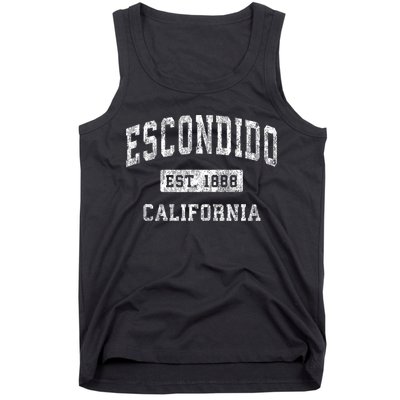 Escondido California Ca Vintage Established Sports Tank Top