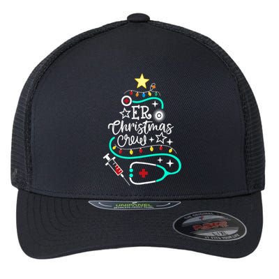 Er Christmas Crew Emergency Room Nurse Er Techs Secretary Flexfit Unipanel Trucker Cap