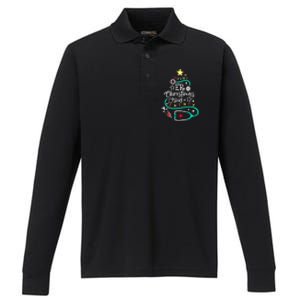 Er Christmas Crew Emergency Room Nurse Er Techs Secretary Performance Long Sleeve Polo