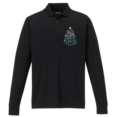 Er Christmas Crew Emergency Room Nurse Er Techs Secretary Performance Long Sleeve Polo