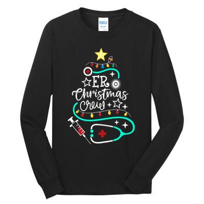 Er Christmas Crew Emergency Room Nurse Er Techs Secretary Tall Long Sleeve T-Shirt