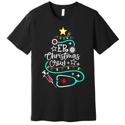 Er Christmas Crew Emergency Room Nurse Er Techs Secretary Premium T-Shirt