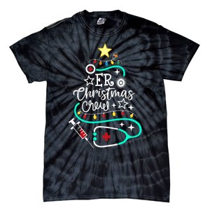 Er Christmas Crew Emergency Room Nurse Er Techs Secretary Tie-Dye T-Shirt