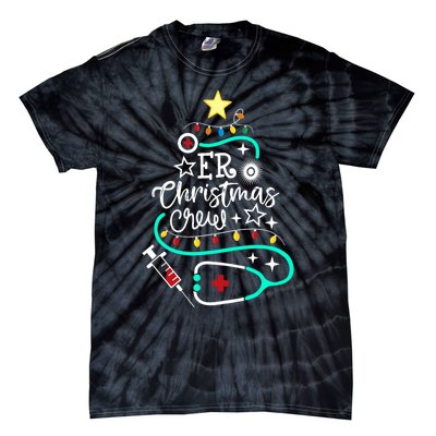 Er Christmas Crew Emergency Room Nurse Er Techs Secretary Tie-Dye T-Shirt