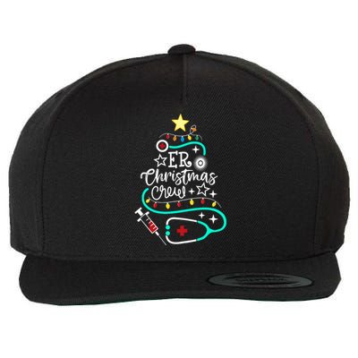 Er Christmas Crew Emergency Room Nurse Er Techs Secretary Wool Snapback Cap