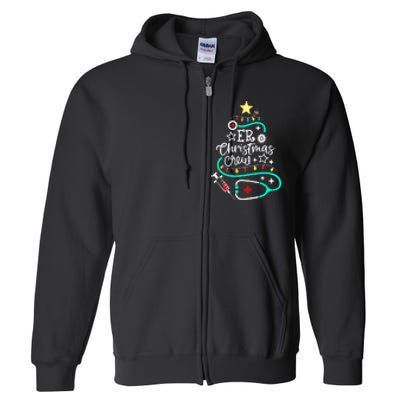 Er Christmas Crew Emergency Room Nurse Er Techs Secretary Full Zip Hoodie