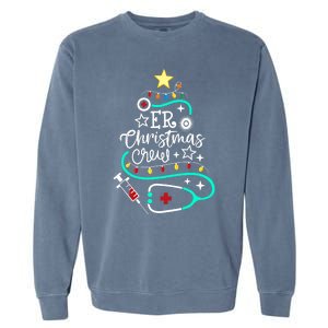 Er Christmas Crew Emergency Room Nurse Er Techs Secretary Garment-Dyed Sweatshirt