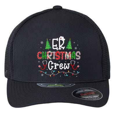 ER Christmas Crew Emergency Room Nurse ER Techs Secretary  Flexfit Unipanel Trucker Cap