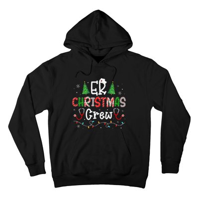 ER Christmas Crew Emergency Room Nurse ER Techs Secretary  Hoodie