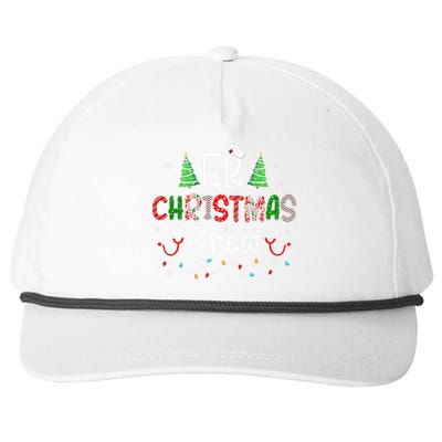 ER Christmas Crew Emergency Room Nurse ER Techs Secretary  Snapback Five-Panel Rope Hat