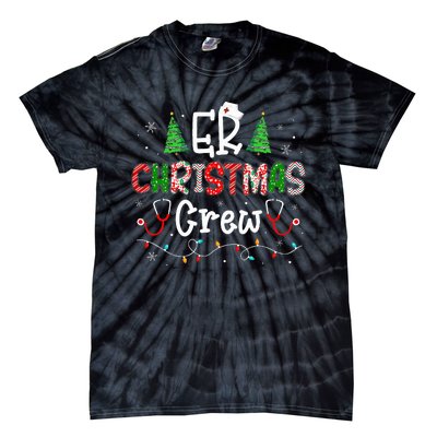 ER Christmas Crew Emergency Room Nurse ER Techs Secretary  Tie-Dye T-Shirt