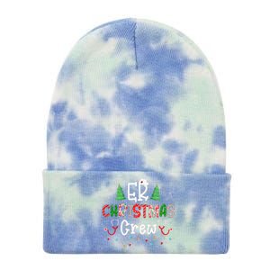 ER Christmas Crew Emergency Room Nurse ER Techs Secretary  Tie Dye 12in Knit Beanie