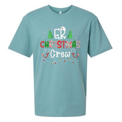 ER Christmas Crew Emergency Room Nurse ER Techs Secretary  Sueded Cloud Jersey T-Shirt