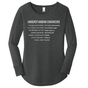 Engineering Computer Civil Understanding Engineers Women's Perfect Tri Tunic Long Sleeve Shirt