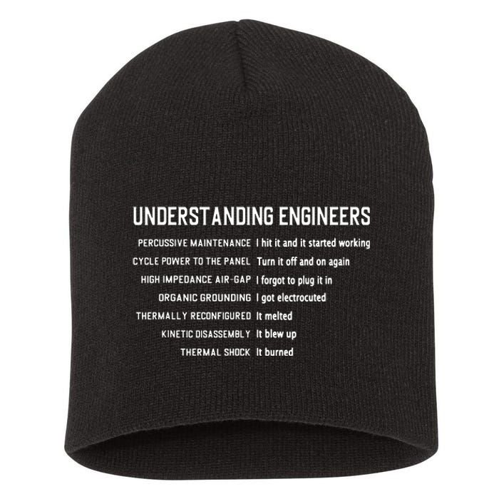 Engineering Computer Civil Understanding Engineers Short Acrylic Beanie