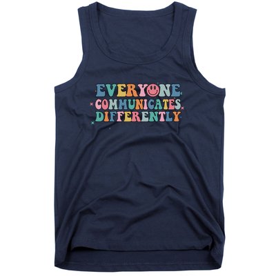 Everyone Communicates Differently Autism Awareness Gift Tank Top