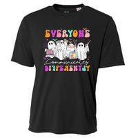 Everyone Communicates Differently Speech Therapy Halloween Cooling Performance Crew T-Shirt