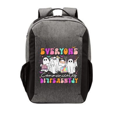 Everyone Communicates Differently Speech Therapy Halloween Vector Backpack