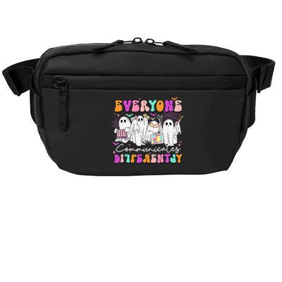 Everyone Communicates Differently Speech Therapy Halloween Crossbody Pack