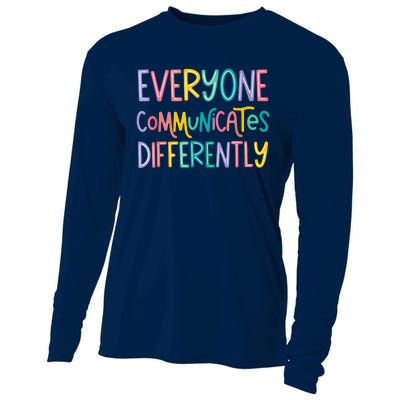 Everyone Communicates Differently Cute Autism Month Cooling Performance Long Sleeve Crew