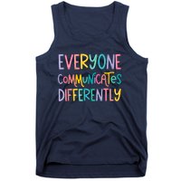 Everyone Communicates Differently Cute Autism Month Tank Top