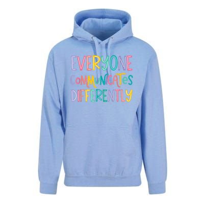 Everyone Communicates Differently Cute Autism Month Unisex Surf Hoodie