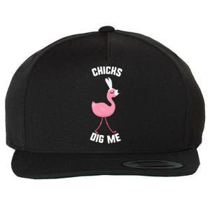 Easter Chicks Dig Me Flamingo Bunny Spring Egg Gift Wool Snapback Cap