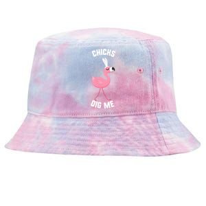 Easter Chicks Dig Me Flamingo Bunny Spring Egg Gift Tie-Dyed Bucket Hat