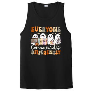 Everyone Communicates Differently Halloween Slp Sped Teacher PosiCharge Competitor Tank