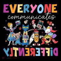 Everyone Communicates Differently Funny Book Drawstring Bag