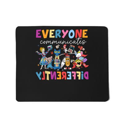Everyone Communicates Differently Funny Book Mousepad