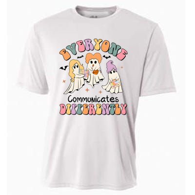 Everyone Communicates Differently Halloween Cute Ghoul Witch Hocus Cooling Performance Crew T-Shirt