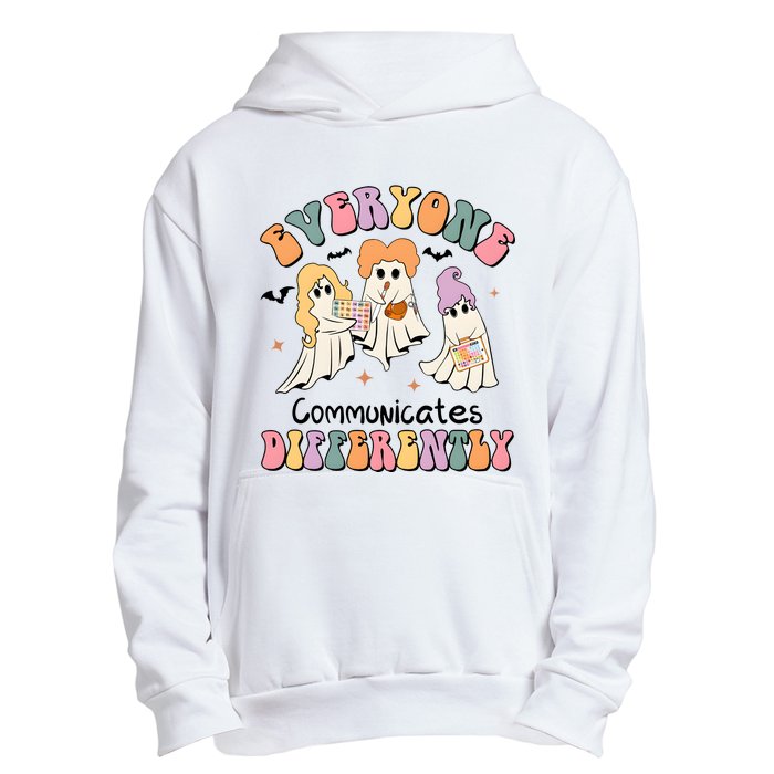 Everyone Communicates Differently Halloween Cute Ghoul Witch Hocus Urban Pullover Hoodie