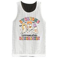 Everyone Communicates Differently Halloween Cute Ghoul Witch Hocus Mesh Reversible Basketball Jersey Tank