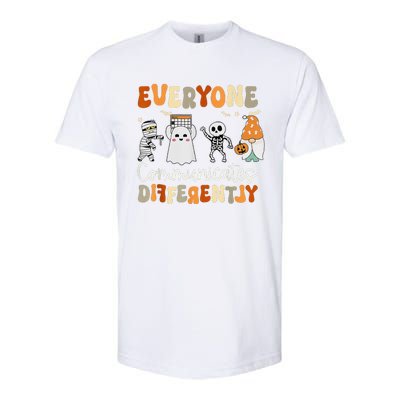 Everyone Communicates Differently Speech Therapy Halloween Softstyle CVC T-Shirt