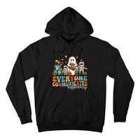 Everyone Communicates Differently Halloween Slp Sped Teacher Hoodie